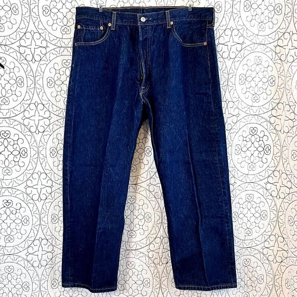 Vintage LEVI'S 501 MADE USA 2002 Dark Wash Denim Jeans Men's W40 L30 - Picture 1 of 15